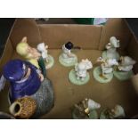 Royal Doulton Large Character Teapot Old Salt: D6818 together with Lenox Disney Show case figures of