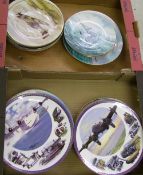 A collection of Coalport, Royal Worcester & Coalport RAF Theme wall plates(2 trays):