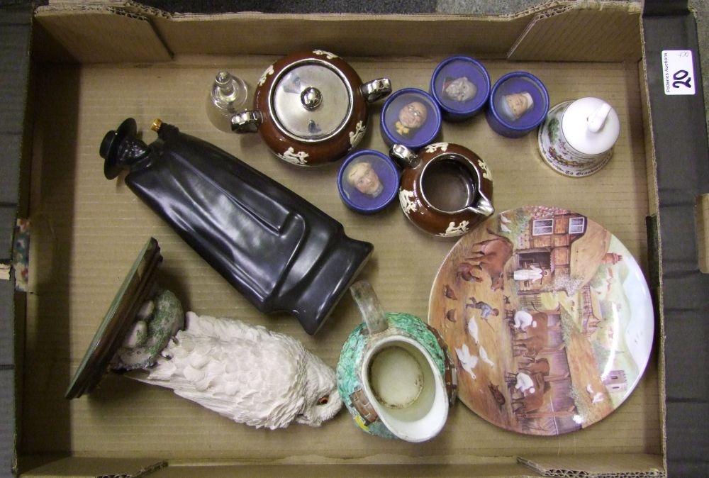 A mixed collection of ceramic items to include: Wedgwood sandeman, country artists snowy owl,