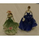 Royal Doulton Lady Figures: Sophie HN4620 & Best Wishes HN3971(2)