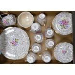 A Collection of Ashley Chintz patterned tea ware: