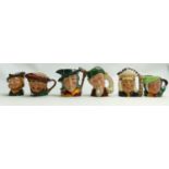 A collection of Royal Doulton small character jugs (6):