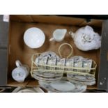 A collection of standard china tea set: in the kingfisher design. 23 pieces