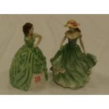 Royal Doulton Lady Figures: Best Wishes HN3971 & Kelly HN4157(2)