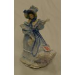 Royal Doulton Lady Figure Forget Me Nots HN3700: from the flowers of love series
