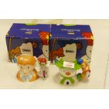 Coalport snow man character jugs: James with balloons and James hold on tight . Boxed with