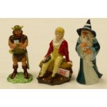 A collection of Royal Doulton figures: including Gandalf HN2911, Borimir HN2918 and Reg johnson