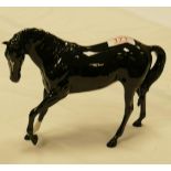 Roya Doulton black gloss horse of black beauty: made for LLoyds bank
