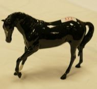 Roya Doulton black gloss horse of black beauty: made for LLoyds bank