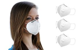 A quantity of PPE white face masks: 50 pieces
