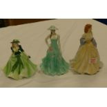 Royal Worcester Lady Figures Holly, Serena & seconds Charlotte(3)