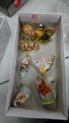 A collection of Beswick beatrix potters figures: old Mr Brown, sally henny penny, flospy mopsy and