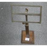 Art Deco Oak Telescopic Shop Stand: