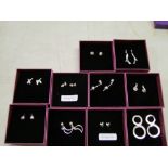 A quantity of boxed Chavin Sterling Silver earrings: (20).