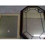 Two framed mirrors: (2).