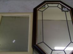 Two framed mirrors: (2).