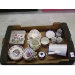 A mixed collection of items: to include Empire Ware part coffee set, gilded cups and saucers etc (