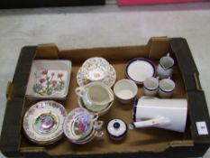A mixed collection of items: to include Empire Ware part coffee set, gilded cups and saucers etc (