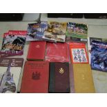 Hardback books and magazines with military and model making themes: including local interest