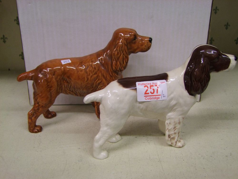 Beswick Cocker Spaniel in Liver & White & Golden Brown(2):