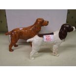 Beswick Cocker Spaniel in Liver & White & Golden Brown(2):