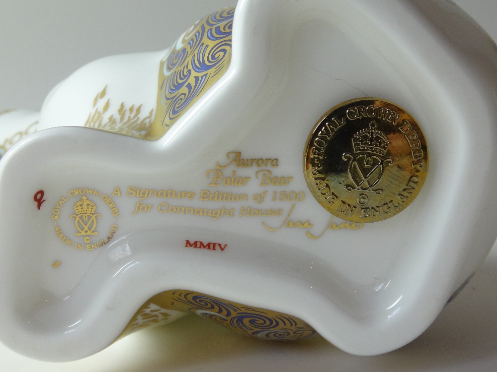 Royal Crown Derby paperweight POLAR BEAR for Connaught House 115/1500: Gold stopper, certificate, - Image 2 of 4