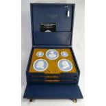 A collection of Wedgwood Jasperware plaques: The Jasper Portrait medallions produced in association
