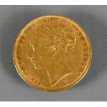 Gold FULL Sovereign dated 1881: