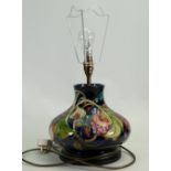 Moorcroft Prestige Queens Choice squat lamp base: Height 22cm.