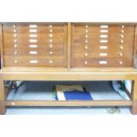 A early 20th century hotel cutlery buffet cabinet: Converted by Tony Pulford into an ideal Wedgwood