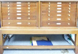 A early 20th century hotel cutlery buffet cabinet: Converted by Tony Pulford into an ideal Wedgwood