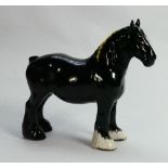 Beswick early model of a black Shire horse 818: