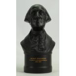 Wedgwood black Basalt George Washington bust: Limited edition, height 20cm, boxed with cert.