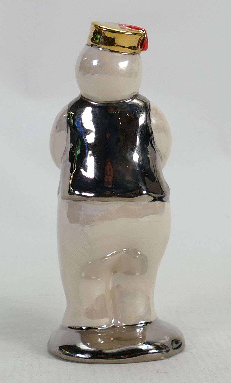 Royal Doulton Snowman prototype figure Cymbal Player: In a different colourway with silver & gold - Image 3 of 3