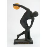Wedgwood black Basalt London 2012 Olympiad Figure: Height 30cm, boxed with cert.
