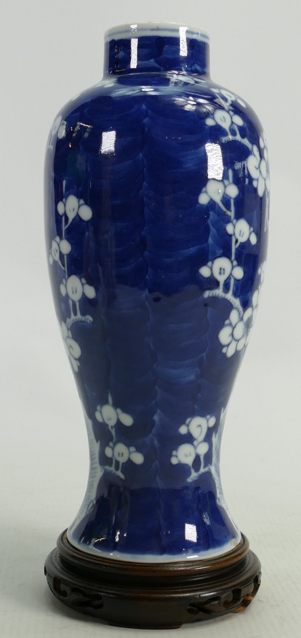 19th century Chinese vases: Including Cantonese vase (damaged to top rim) and another Chinese blue - Image 4 of 12