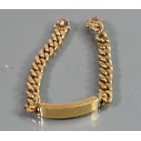 9ct gold Gents ID bracelet: 47.6g.