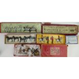 Britains sets x 3 two with original boxes and Les soldats de Plomb: Includes 16th century Knights,