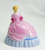 Rare Royal Doulton figure Puff and Powder an unrecorded colourway: Blue dress with pink jacket.