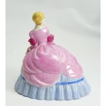 Rare Royal Doulton figure Puff and Powder an unrecorded colourway: Blue dress with pink jacket.