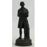 Wedgwood black Basalt figure of Josiah Wedgwood: Height 21cm, boxed with cert.