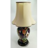 Moorcroft Prestige Queens Choice lamp base: Height 44cm.