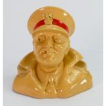 Royal Doulton 1920s bust of a serviceman advertising Army Club cigarettes: height 13cm.