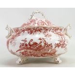 Royal Crown Derby Red Aves large soup tureen height 20cm: Seconds.