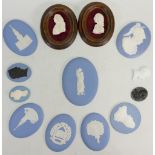 A collection of various Wedgwood Jasperware portrait & similar plaques: 13 items.