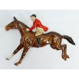 Beswick wall plaque as Huntsman on jumping horse 1514: (Front leg re-stuck).