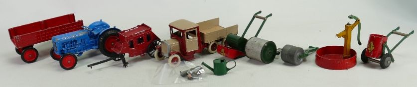 Crescent tractor and trailer plus other similar items: Good large die cast lorry,