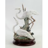 Lladro porcelain figure group Marshland Mates: Model 5691, height not including base 34.