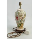 Moorcroft Gold Lily lamp base: Height 28cm.