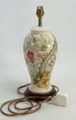 Moorcroft Gold Lily lamp base: Height 28cm.